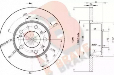 R BRAKE 78rbd24695 -  Тормозной диск